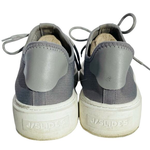 J Slide Grey Knit Platform Sneakers Size 8.5 - Picture 5 of 8